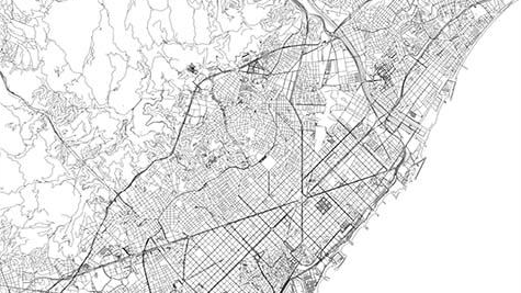Street map of Barcelona